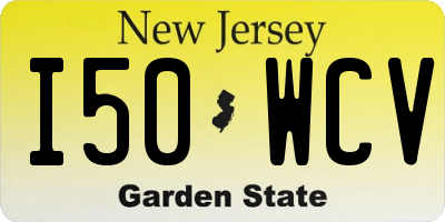NJ license plate I50WCV
