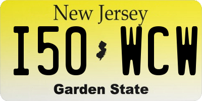 NJ license plate I50WCW
