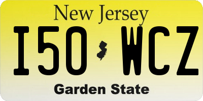 NJ license plate I50WCZ
