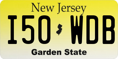 NJ license plate I50WDB