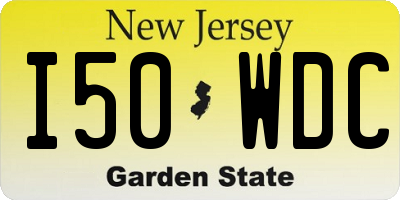 NJ license plate I50WDC