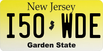 NJ license plate I50WDE