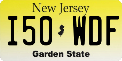 NJ license plate I50WDF