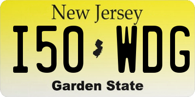 NJ license plate I50WDG