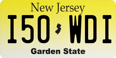 NJ license plate I50WDI