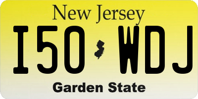 NJ license plate I50WDJ