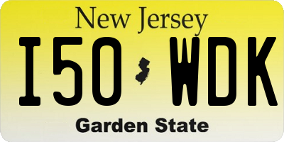 NJ license plate I50WDK