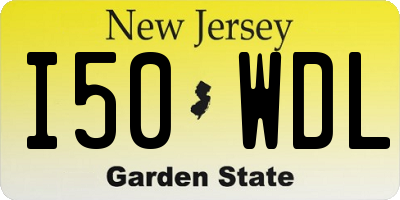 NJ license plate I50WDL