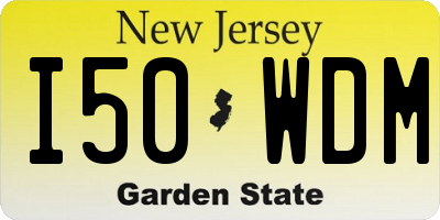 NJ license plate I50WDM