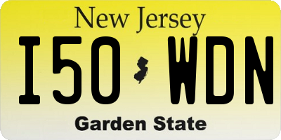 NJ license plate I50WDN