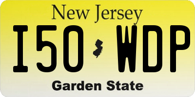 NJ license plate I50WDP