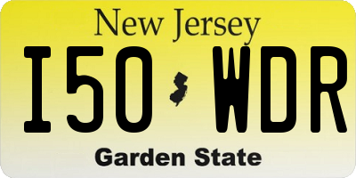 NJ license plate I50WDR