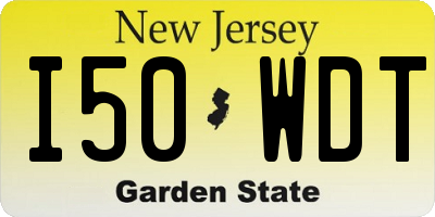 NJ license plate I50WDT