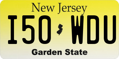 NJ license plate I50WDU