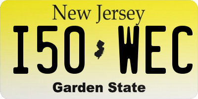 NJ license plate I50WEC