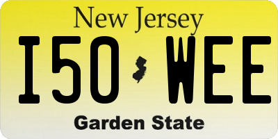 NJ license plate I50WEE