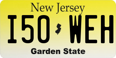 NJ license plate I50WEH