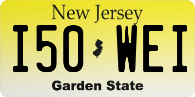 NJ license plate I50WEI