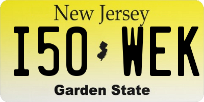 NJ license plate I50WEK
