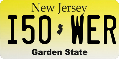 NJ license plate I50WER