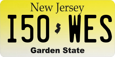 NJ license plate I50WES