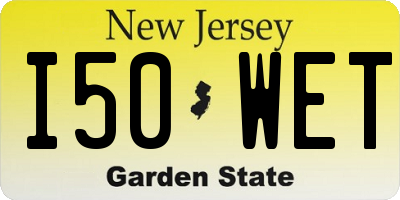 NJ license plate I50WET
