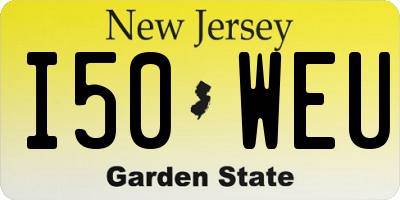 NJ license plate I50WEU