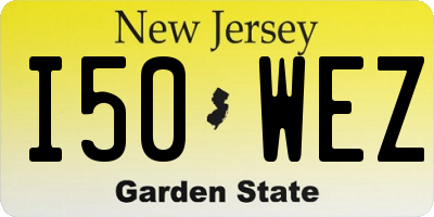 NJ license plate I50WEZ