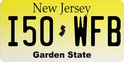 NJ license plate I50WFB