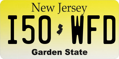 NJ license plate I50WFD