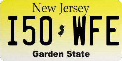 NJ license plate I50WFE