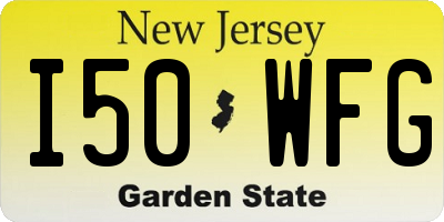 NJ license plate I50WFG