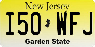 NJ license plate I50WFJ