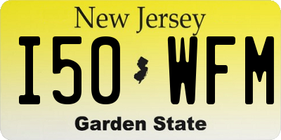 NJ license plate I50WFM