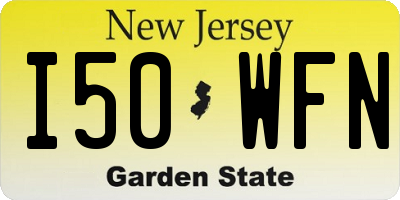 NJ license plate I50WFN