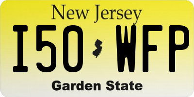 NJ license plate I50WFP