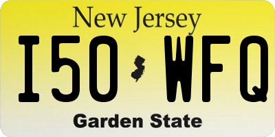 NJ license plate I50WFQ