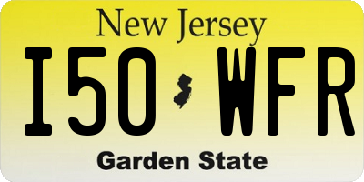 NJ license plate I50WFR