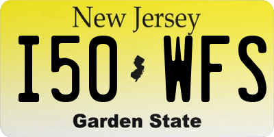 NJ license plate I50WFS