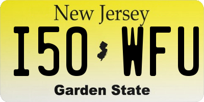 NJ license plate I50WFU