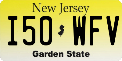 NJ license plate I50WFV
