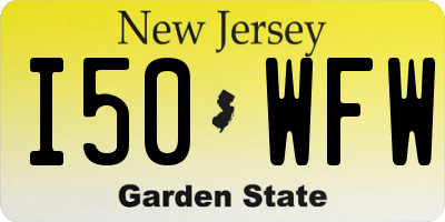 NJ license plate I50WFW