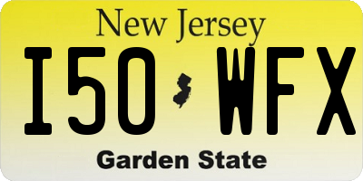 NJ license plate I50WFX