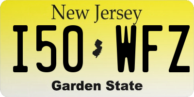 NJ license plate I50WFZ