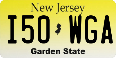 NJ license plate I50WGA
