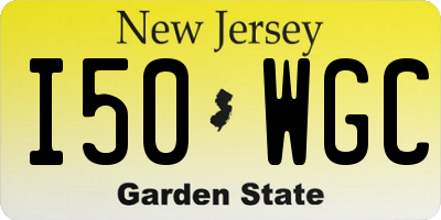 NJ license plate I50WGC