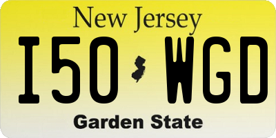 NJ license plate I50WGD