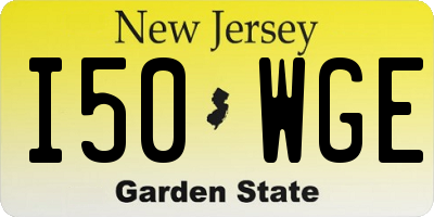 NJ license plate I50WGE