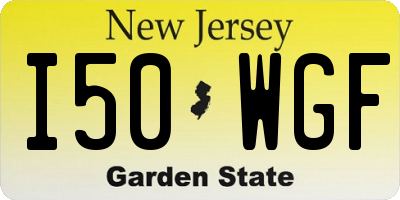 NJ license plate I50WGF