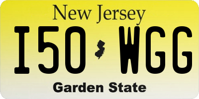 NJ license plate I50WGG